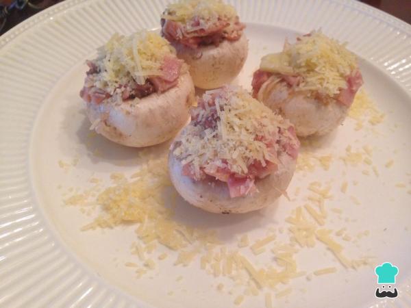 Receta de Champiñones rellenos de jamón - Paso 5