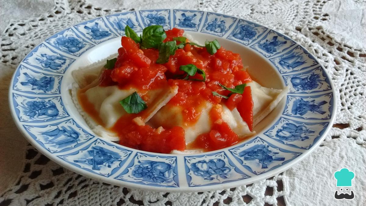 Receta de Raviolis caseros rellenos