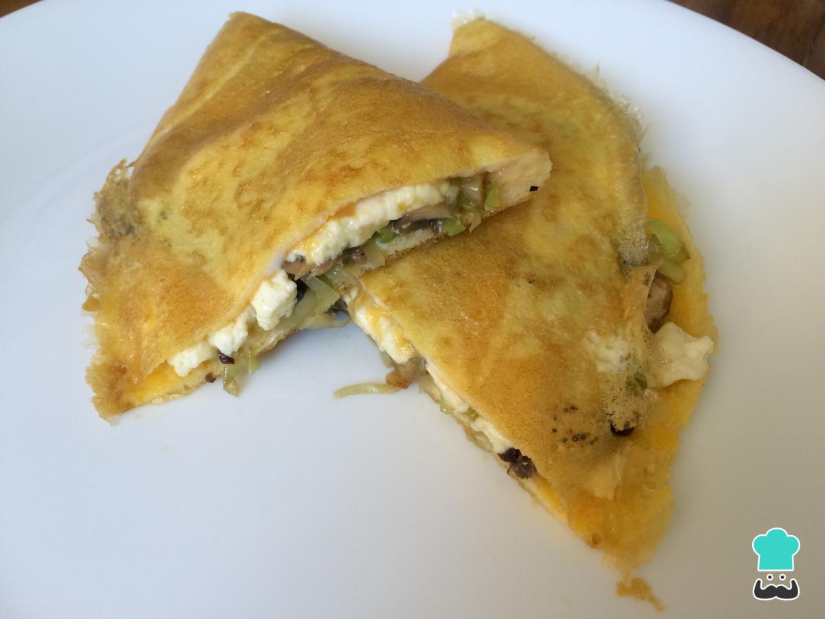 Receta de Omelette de champiñones