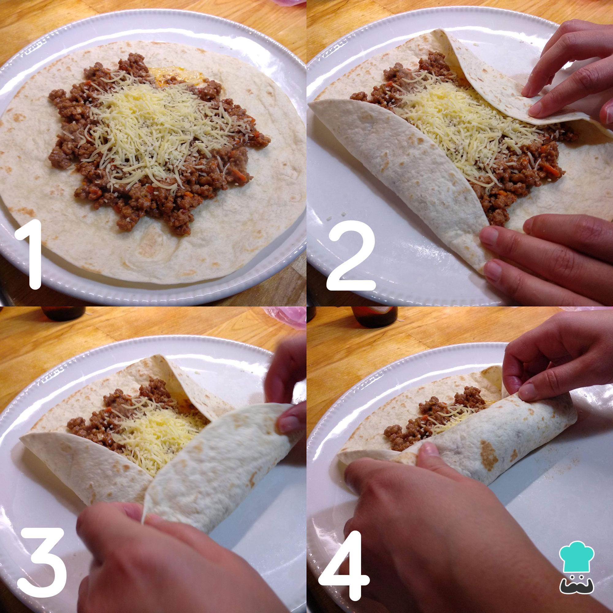 Burrito de carne y queso fáciles ¡Listos en 30 minutos!
