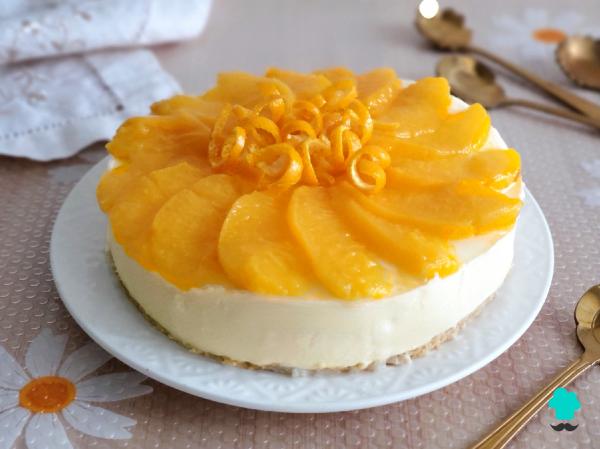 Receta de Tarta fría de melocotón y leche condensada: cremosa, con fruta de temporada y perfecta para el verano - Paso 8