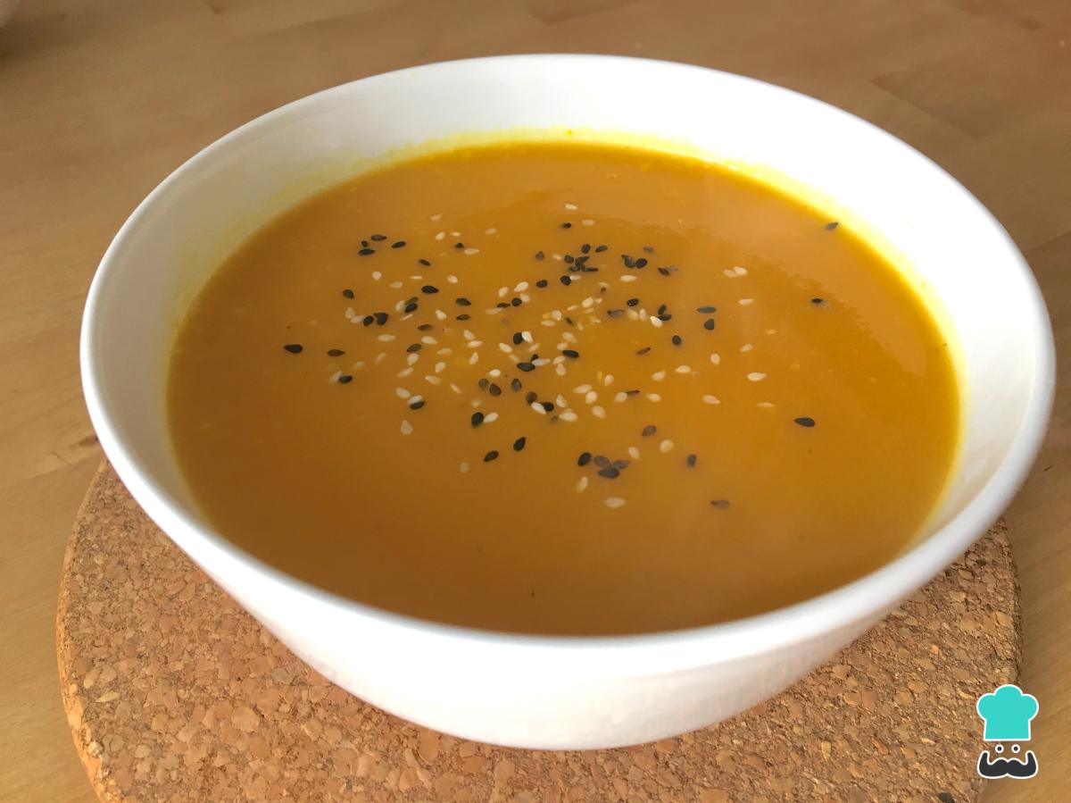 Receta de Crema de calabaza y zanahoria con jengibre
