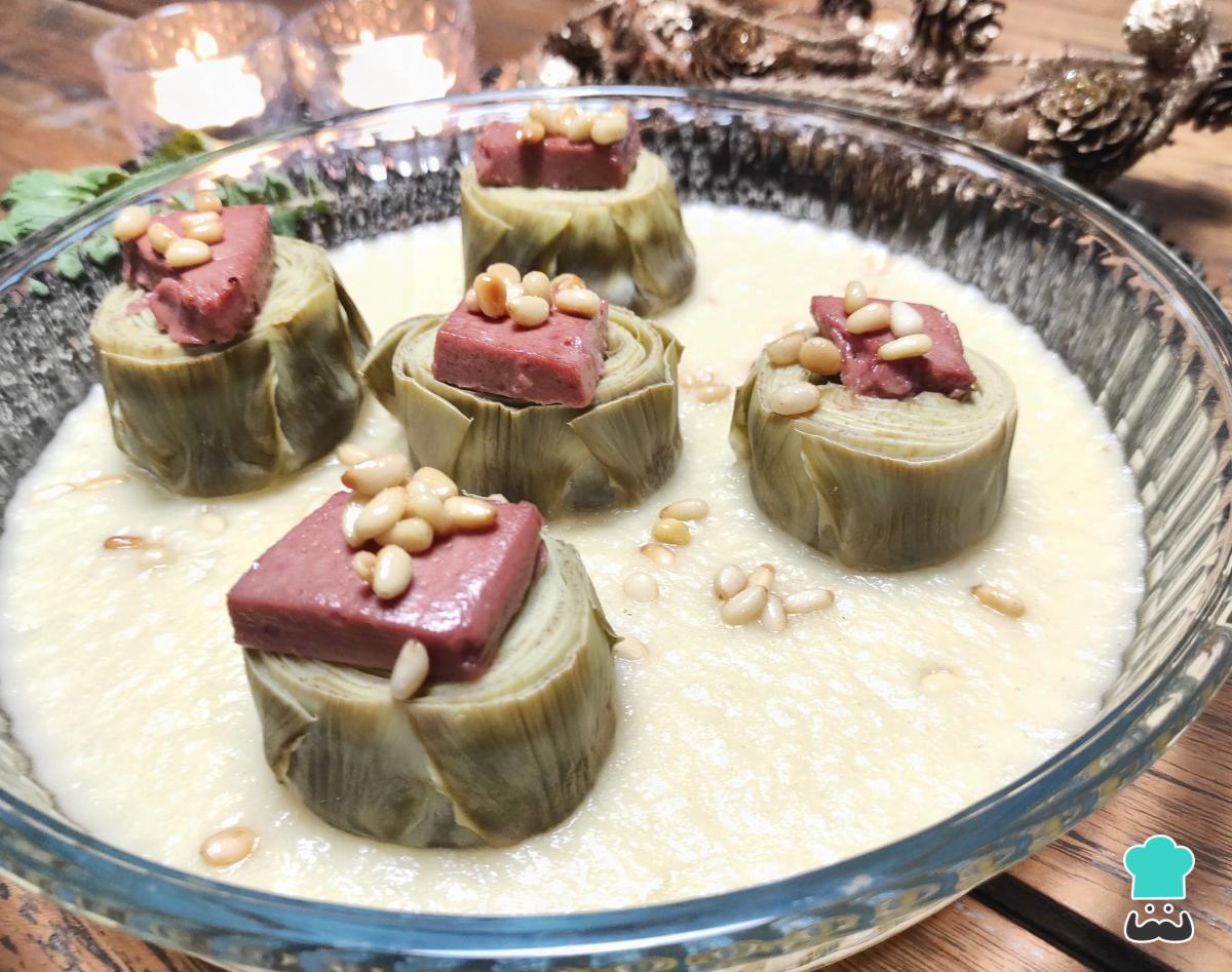 Receta de Alcachofas con foie