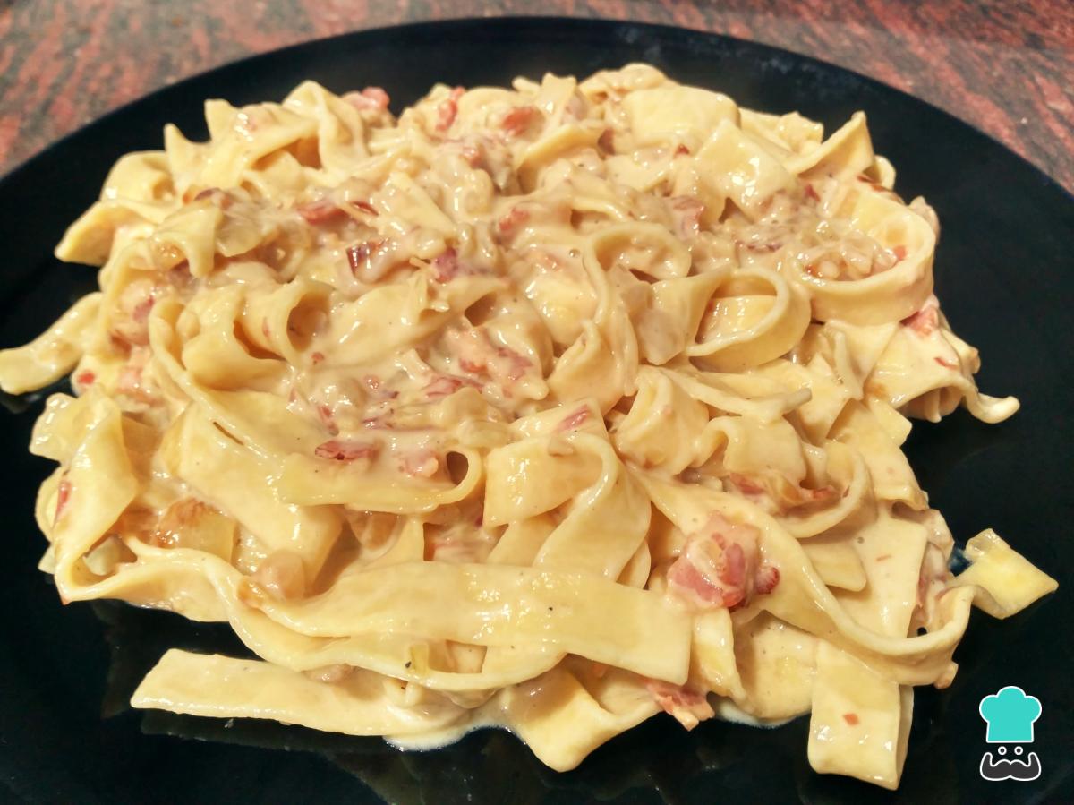 Receta de Pasta carbonara sin lactosa