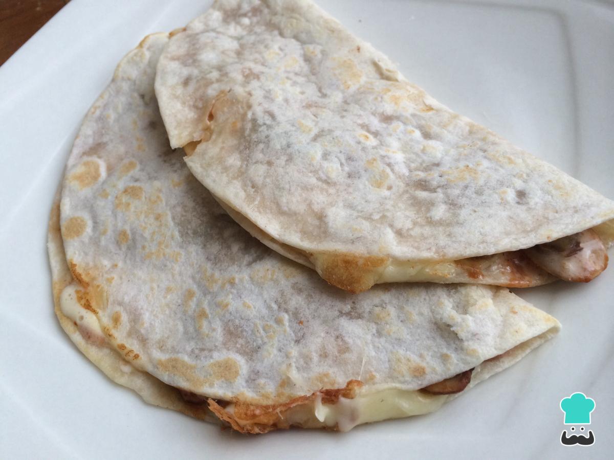 Receta de Quesadillas con champiñones