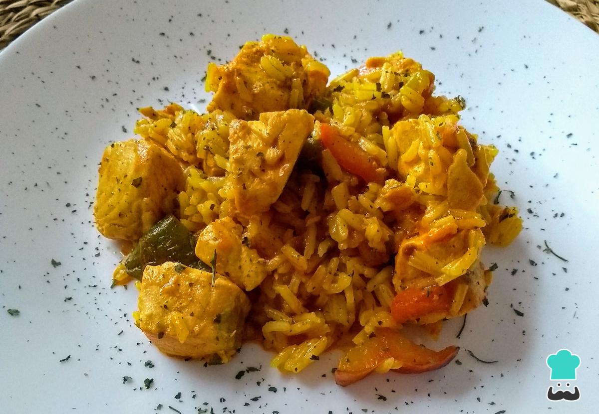 Receta de Arroz con salmón