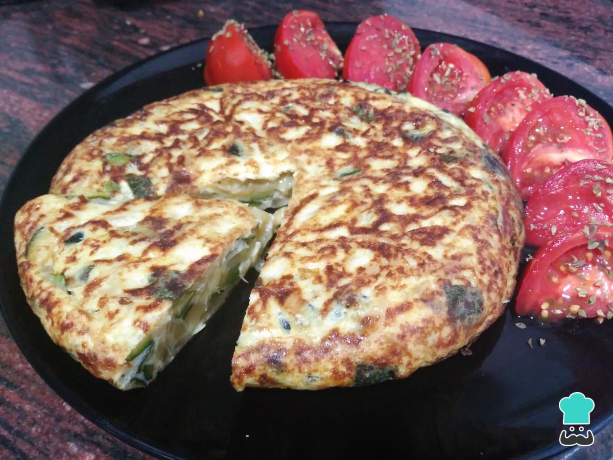 Receta de Tortilla de calabacín y cebolla