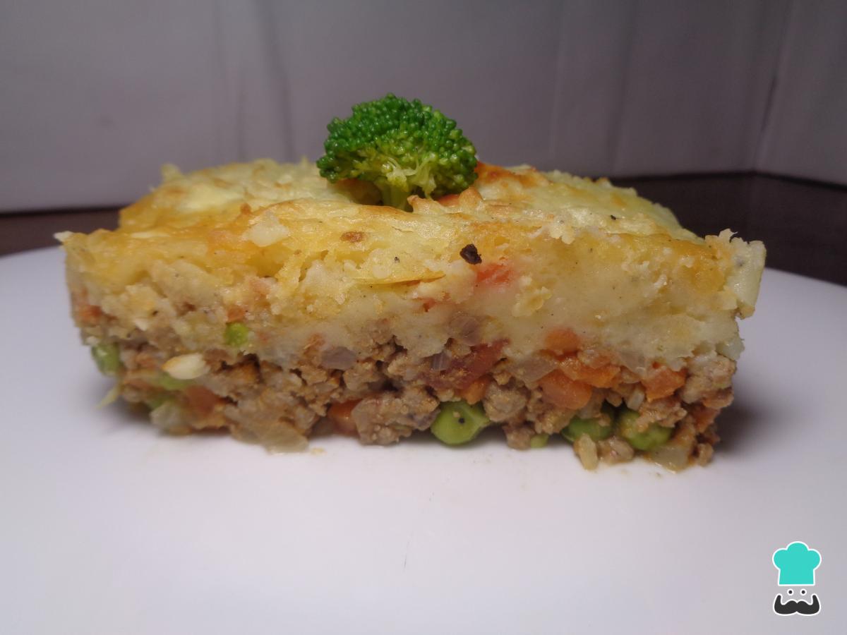 Receta de Pastel de patata y verduras al horno