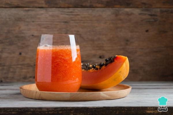 Batidos detox para eliminar barriga - Batido de papaya y linaza
