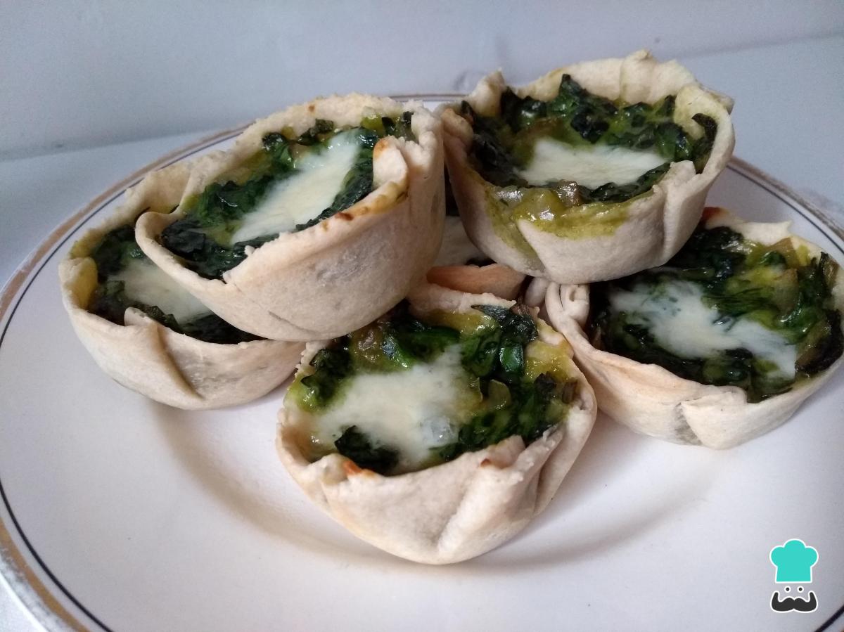 Receta de Canastitas de espinaca
