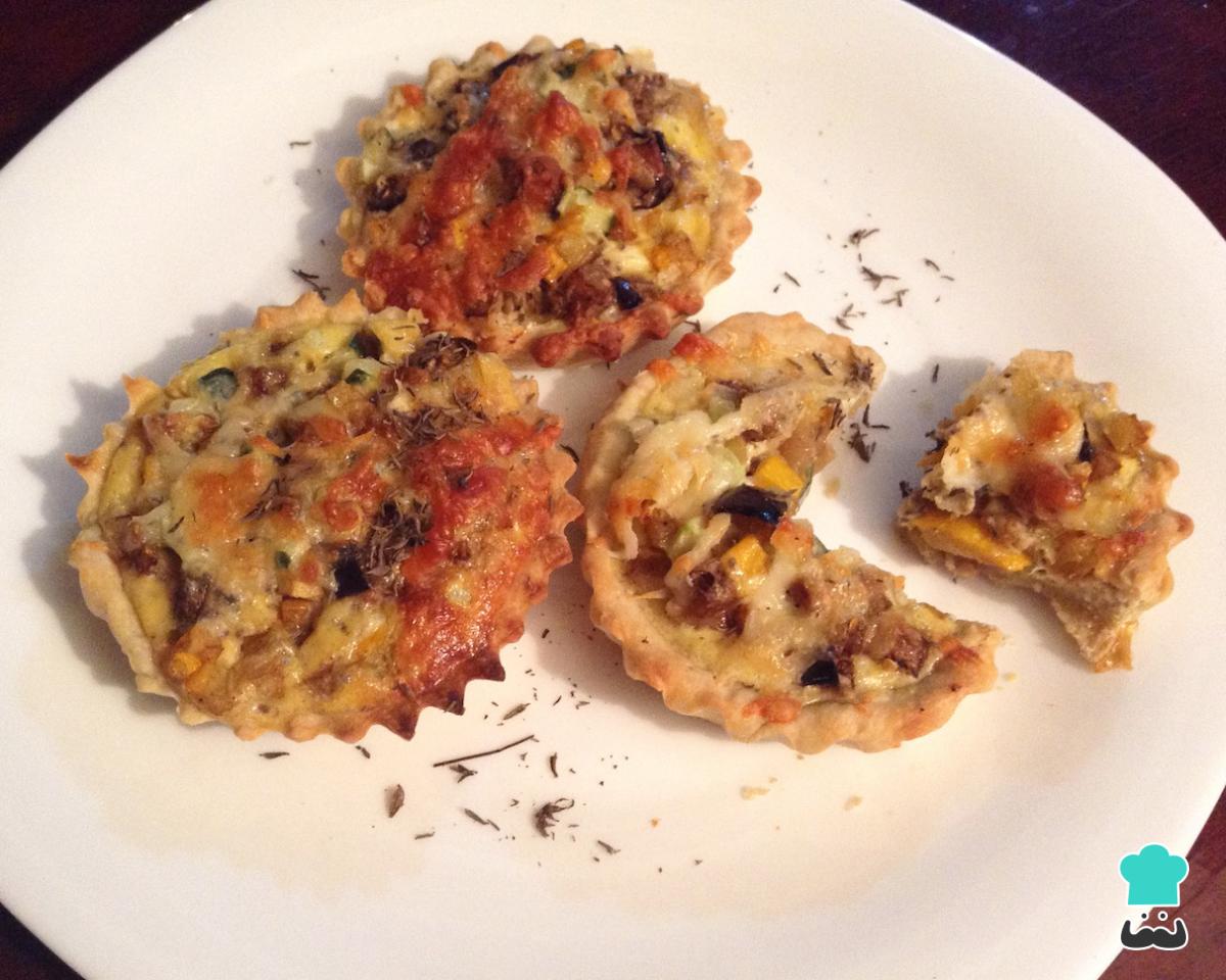 Receta de Quiche de berenjena y calabacín