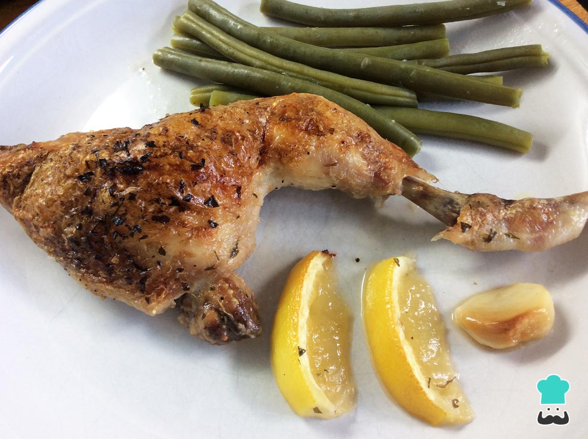 Receta de Pollo al horno con limón y ajo