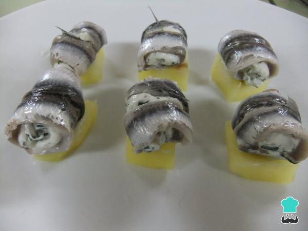 Receta de Boquerones con queso