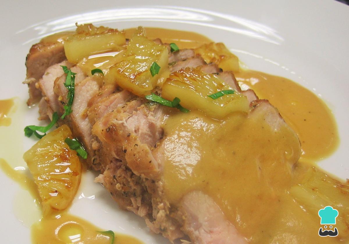 Receta de Lomo ahumado con chucrut y puré de manzana