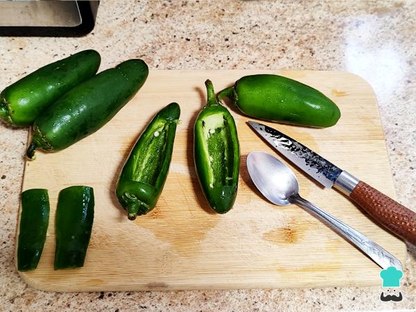 Receta de Jalapeños rellenos - Paso 1