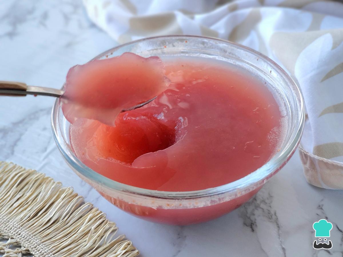 Receta de Gelatina de fresa natural