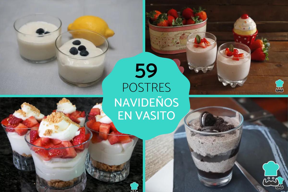 Postres navideños en vasitos