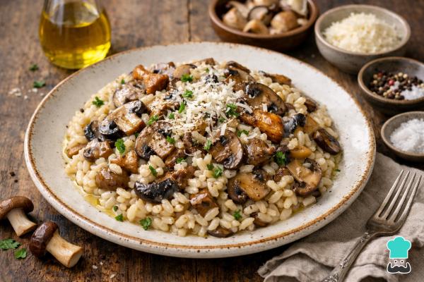 Recetas vegetarianas para Navidad - Risotto de setas 