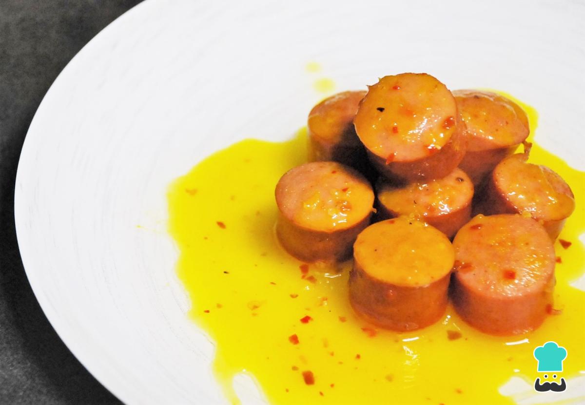 Receta de Salchichas a la naranja