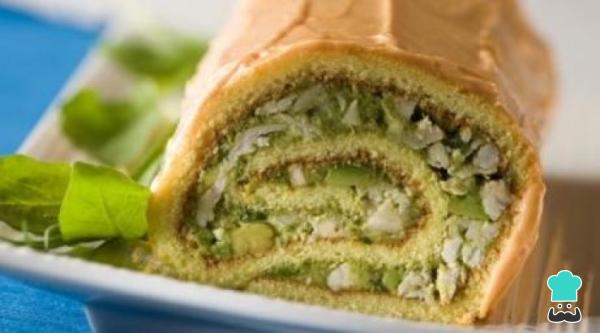 Receta de Arrollado de palta con salsa verde