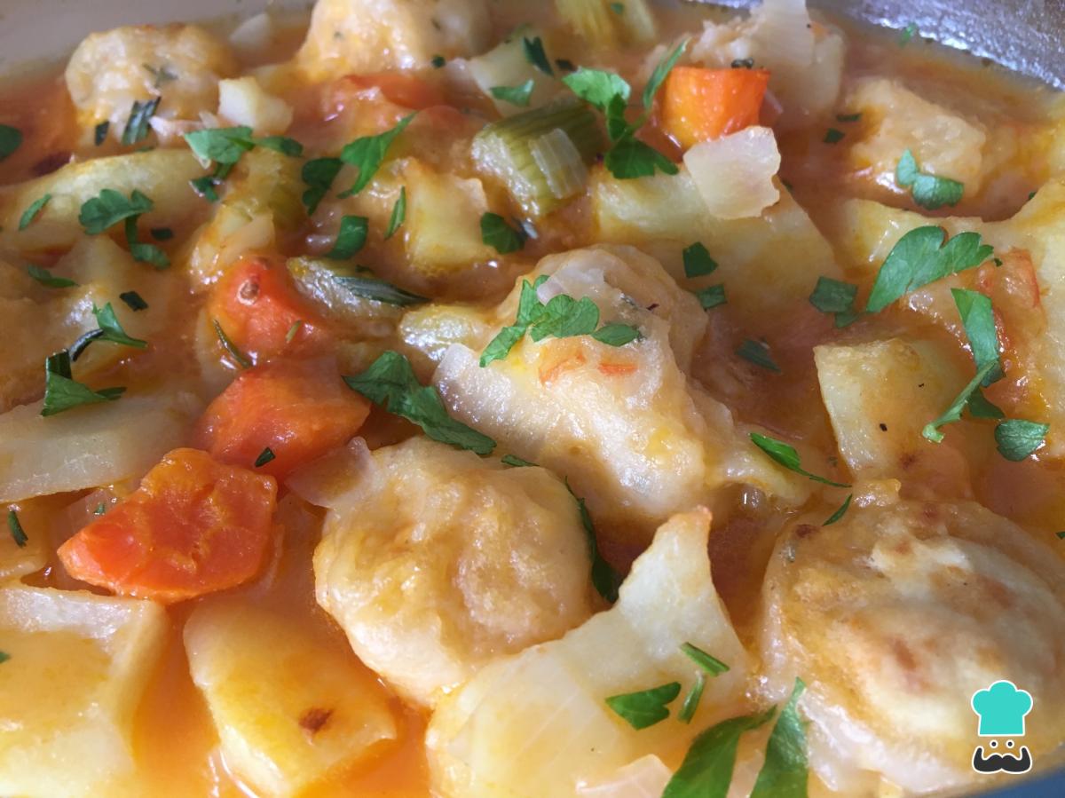 Receta de Estofado de patatas vegetariano