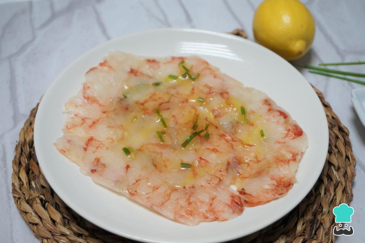 Receta de Carpaccio de gambas