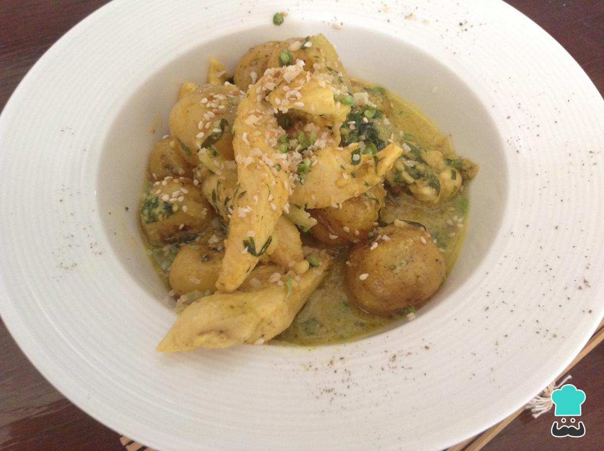 Receta de Pollo al curry hindú original y sencillo