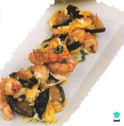 Receta de Setas con gambas