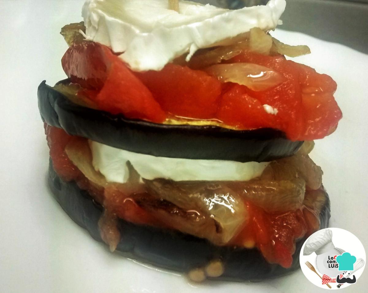 Receta de Timbal de berenjena, tomate y queso