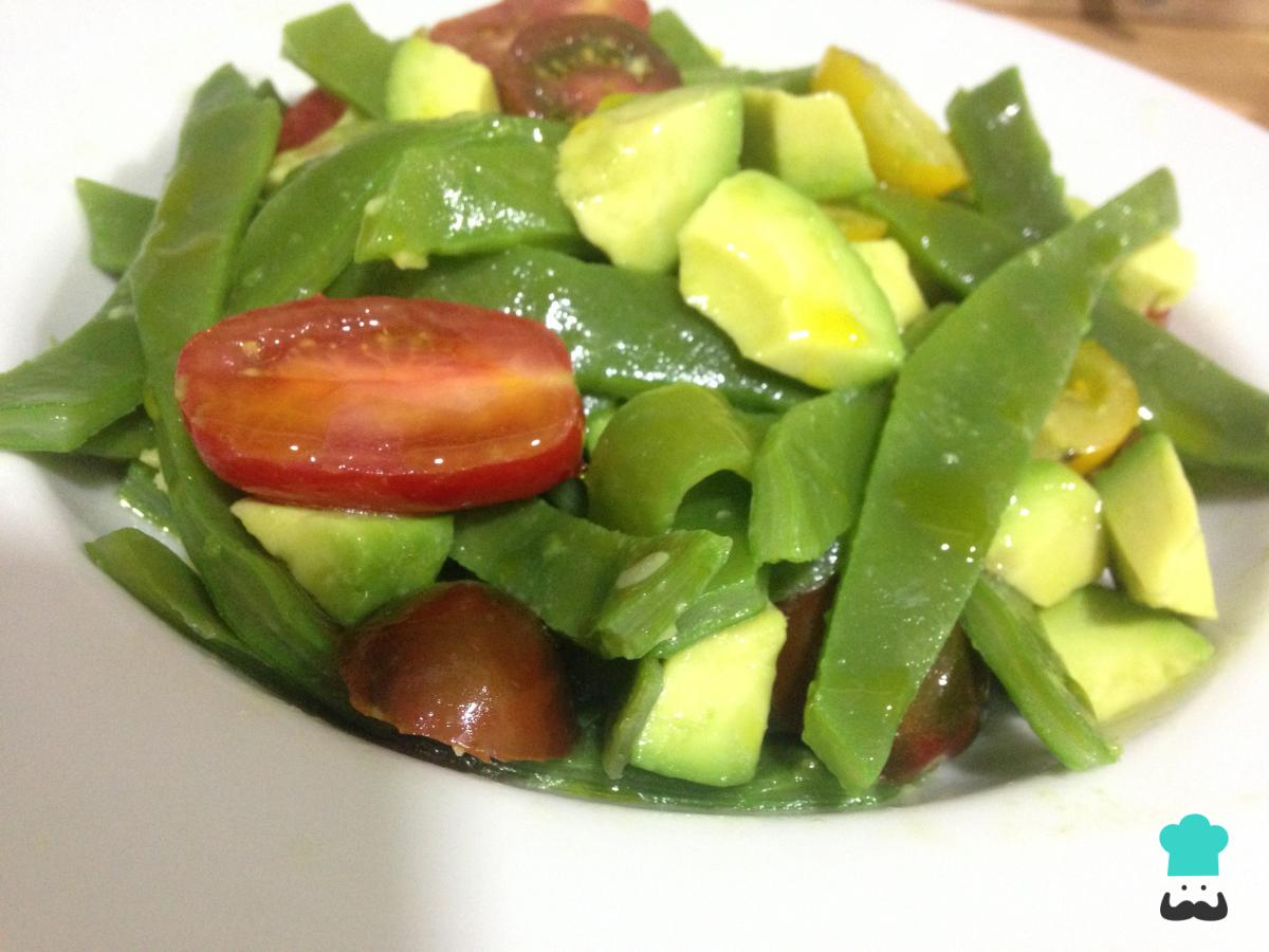 Receta de Ensalada cítrica con habichuelas verdes y aguacate