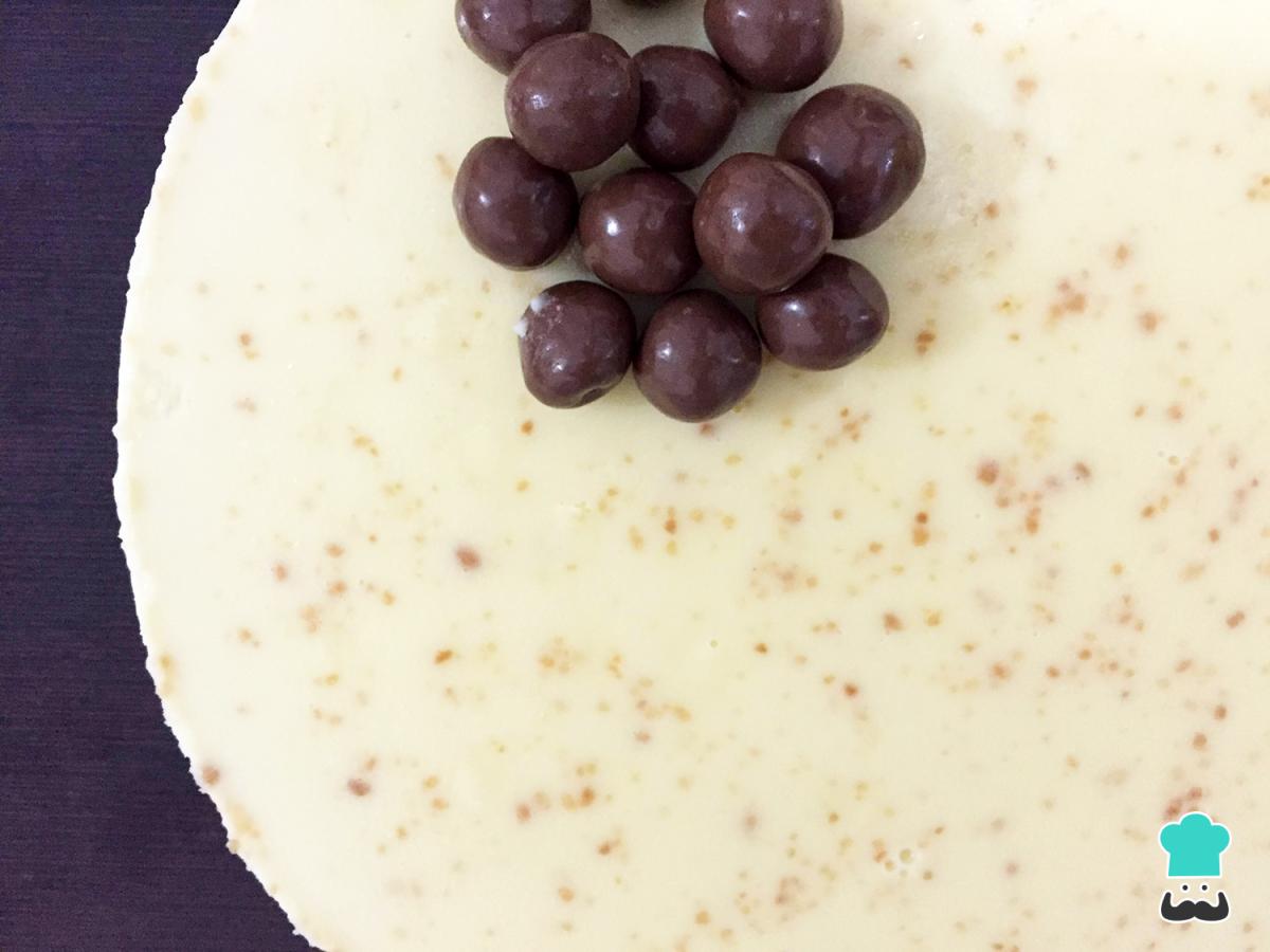 Receta de Tarta de chocolate blanco sin horno