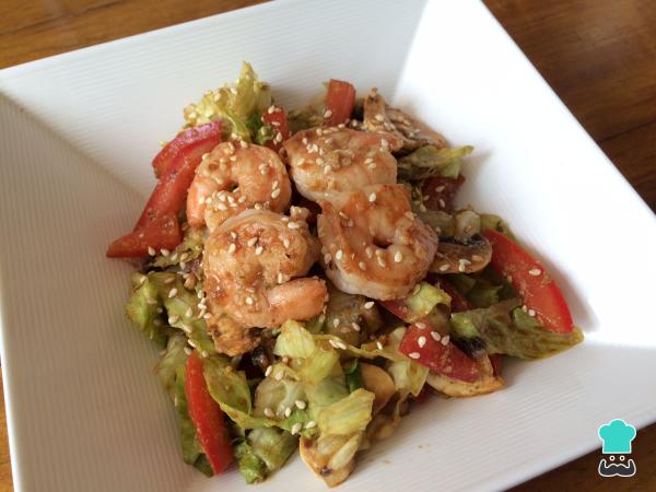 Receta de Ensalada oriental de camarones