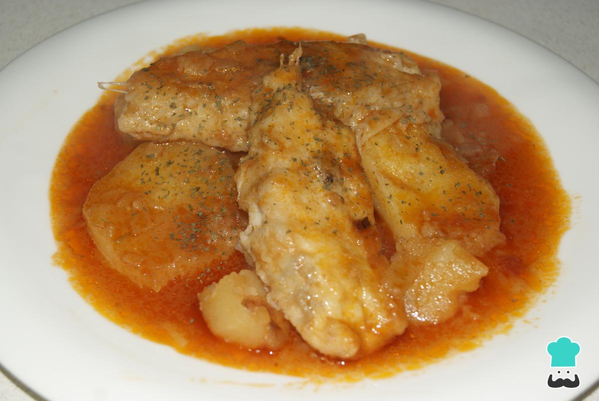 Receta de Palometa en salsa con patatas