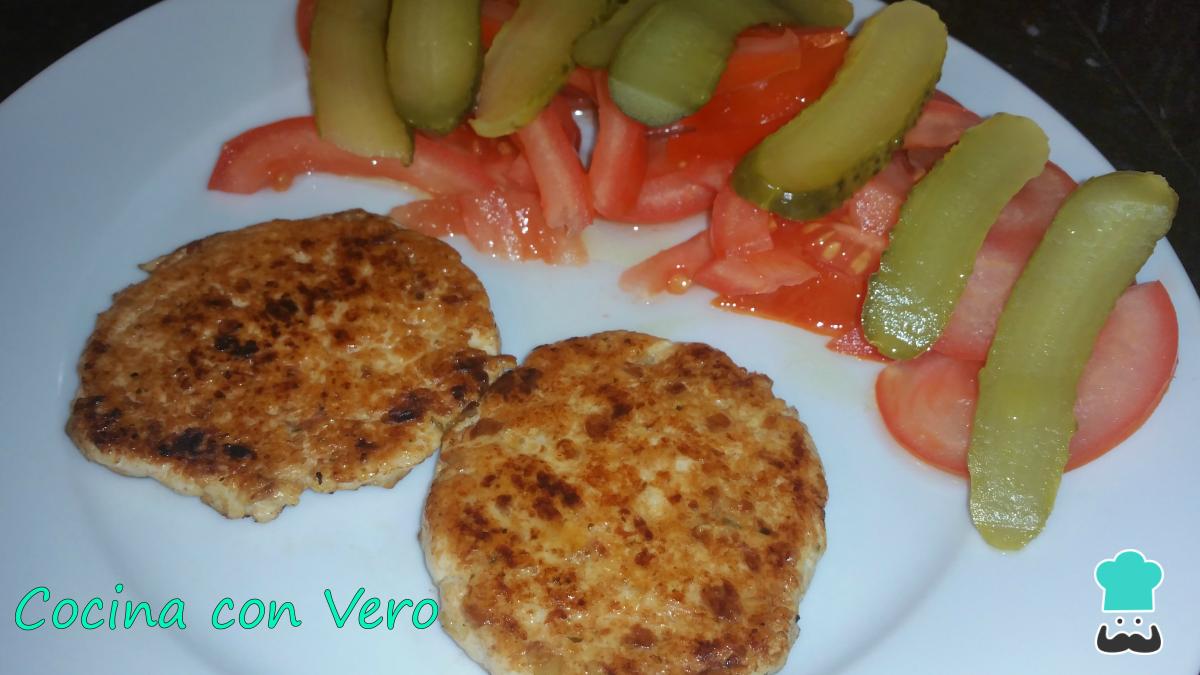 Receta de Hamburguesas de pollo caseras sin huevo ni pan rallado