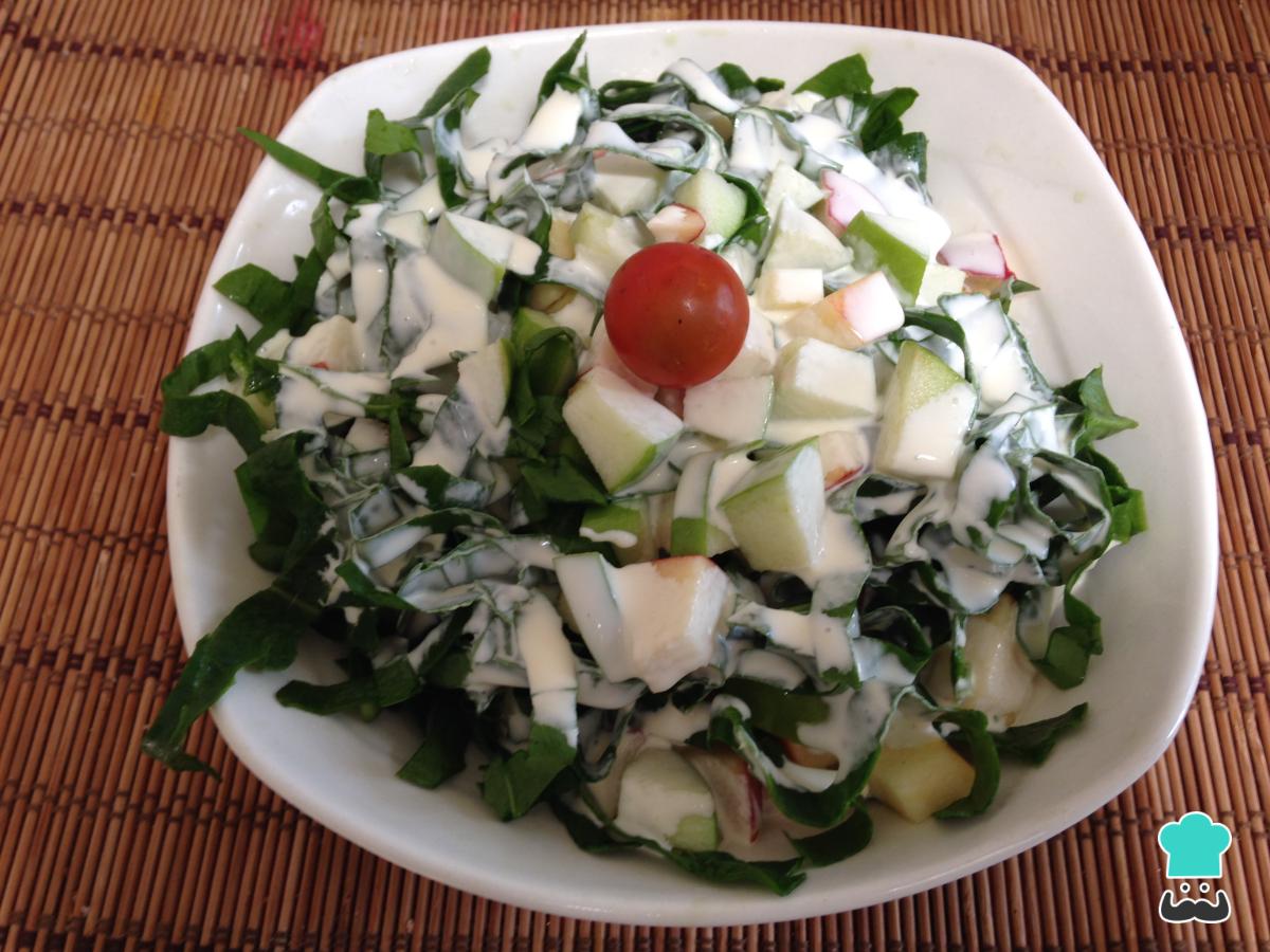 Receta de Ensalada de espinacas con manzanas