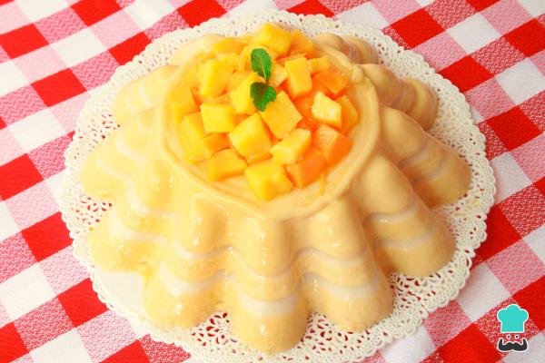 Receta de Gelatina de coco y mango