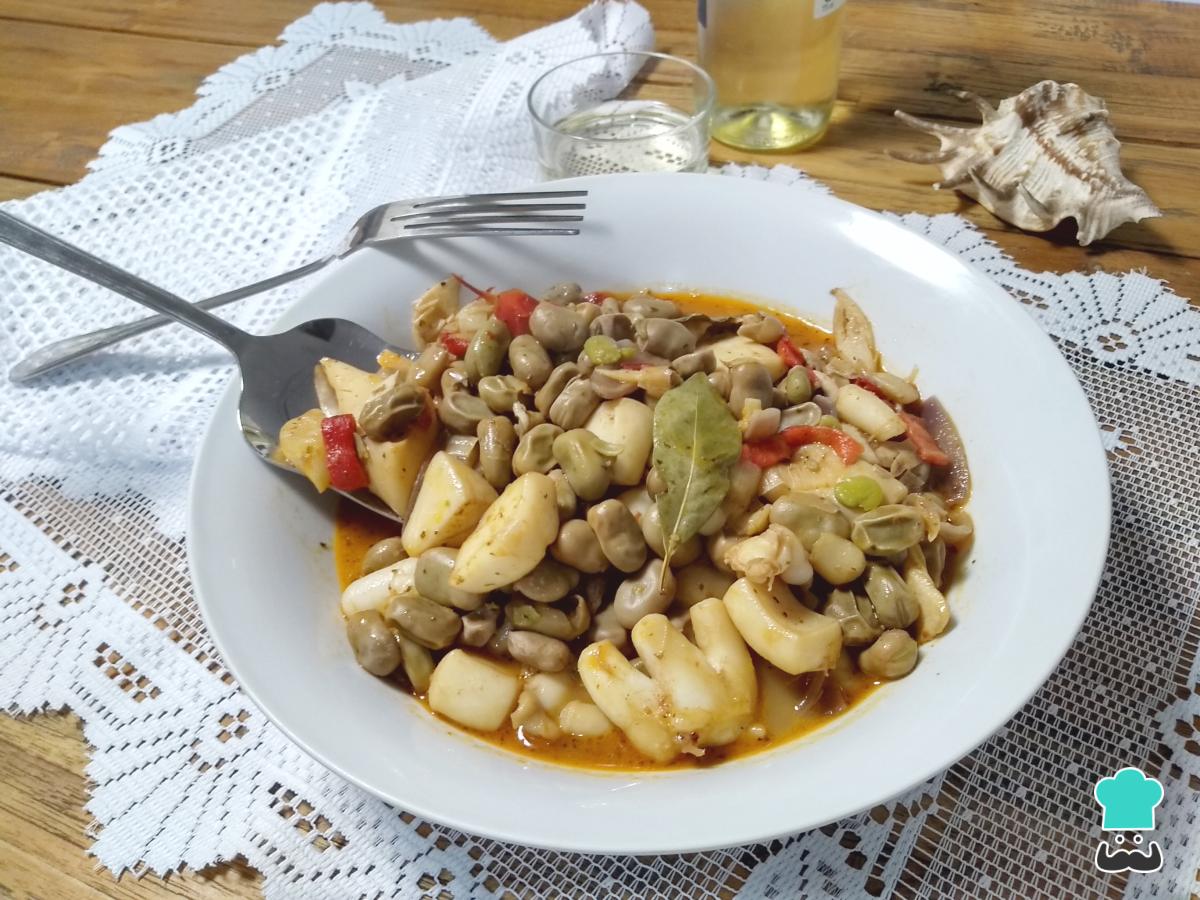 Receta de Habas con choco