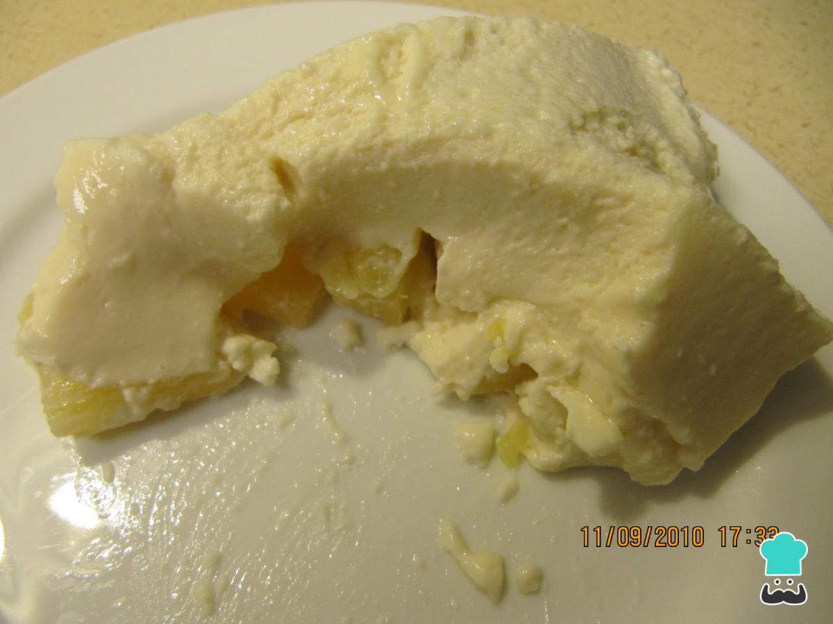 Receta de gelatina piña con queso
