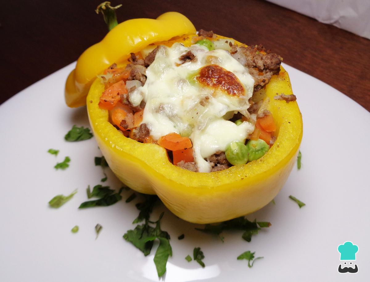 Receta de Pimiento relleno de carne molida