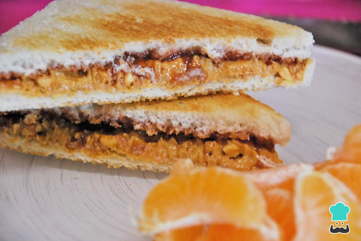 Receta de Sándwich de mantequilla de maní y mermelada