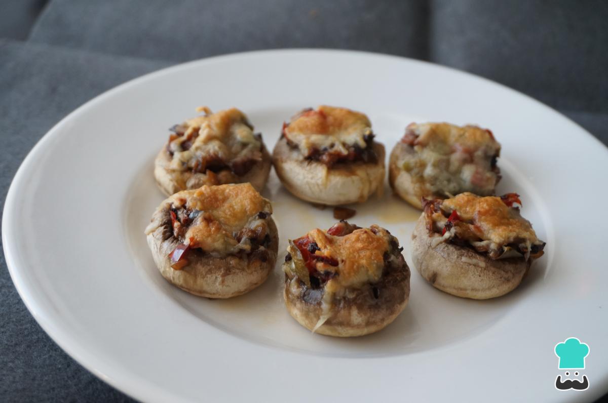 Receta de Champiñones rellenos vegetarianos