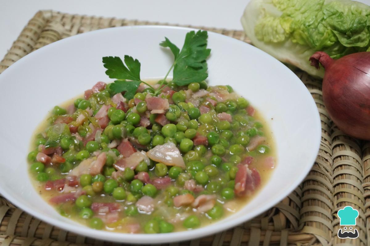 Receta de Guisantes a la francesa