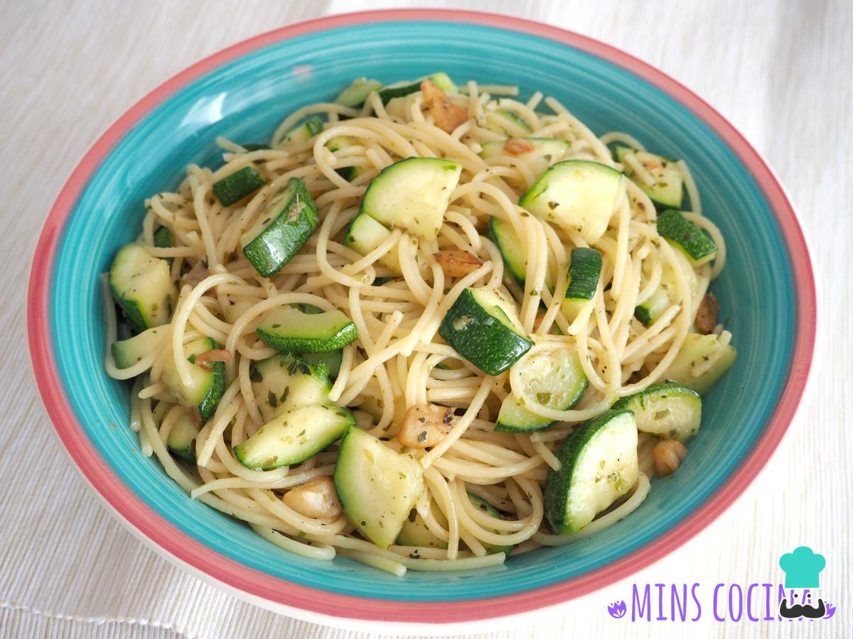 Receta de Espaguetis integrales con calabacín