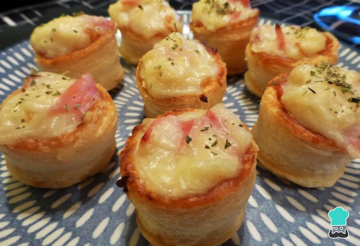 Receta de Canapé de jamón y queso