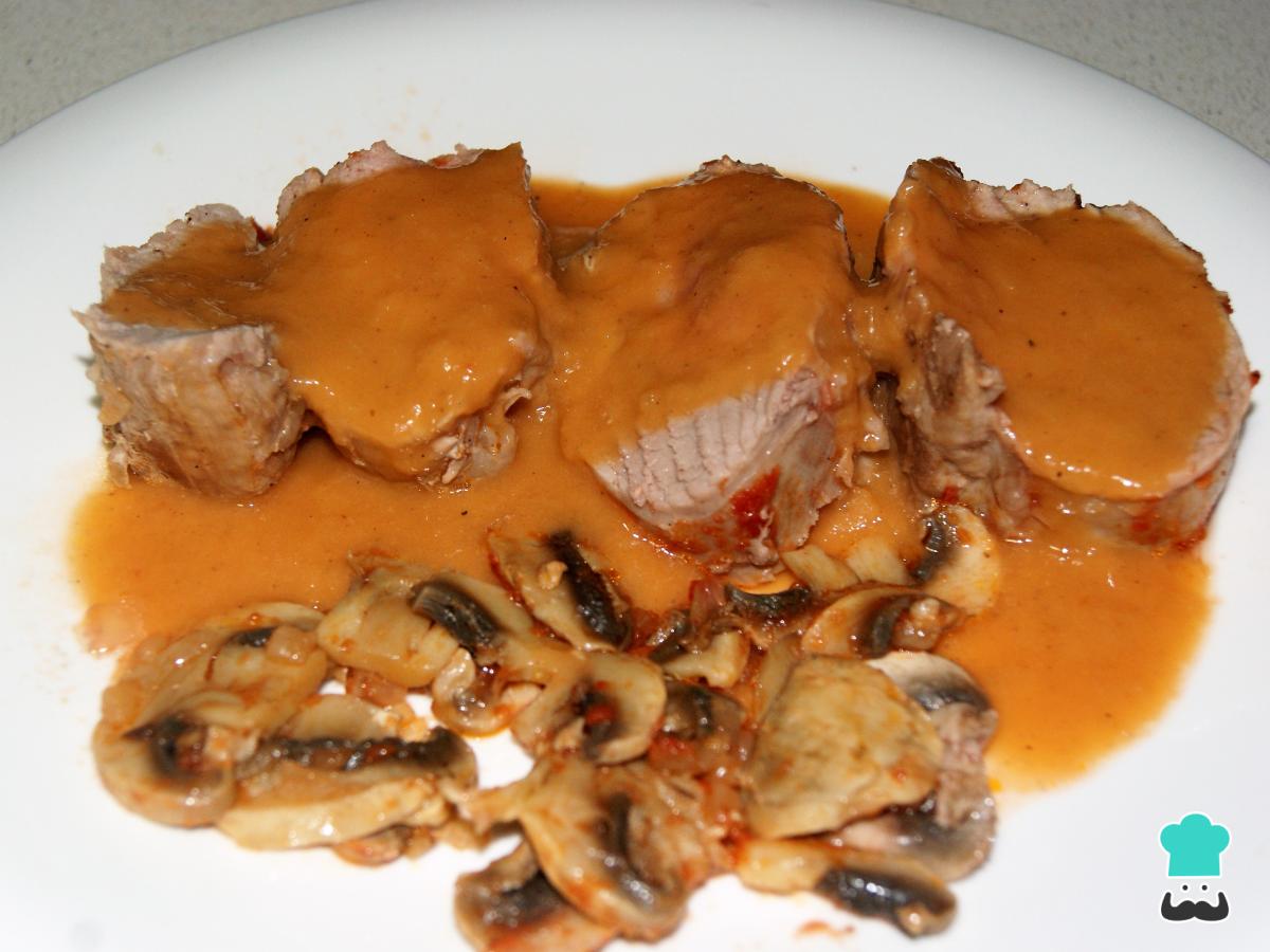 Receta de Solomillo de cerdo Lékué en salsa de Jerez