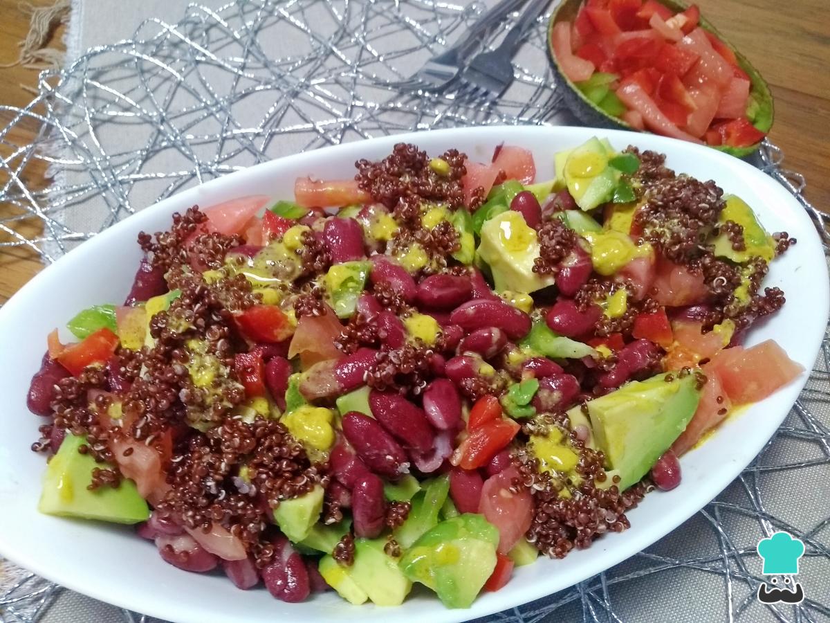 Receta de Ensalada de alubias rojas con quinoa