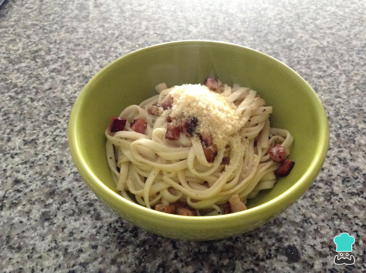 Receta de Tallarines a la carbonara