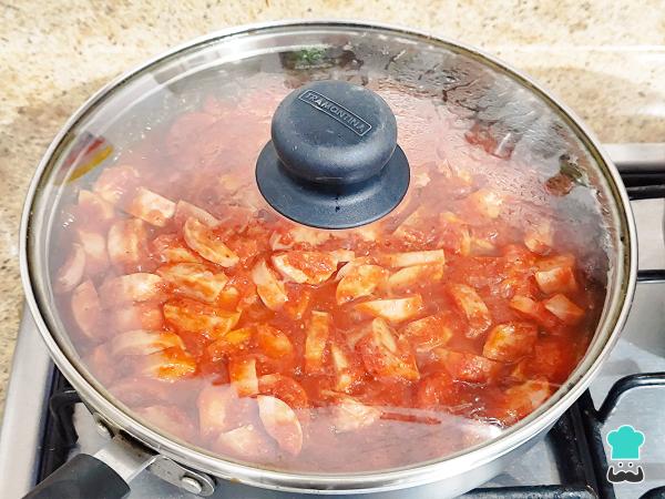 Receta de Salchichas enchipotladas - Paso 5