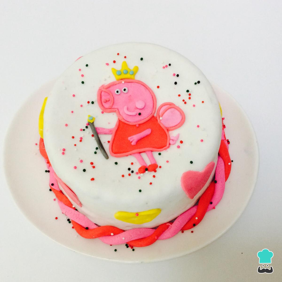 Receta de Tarta de cumpleaños- Peppa pig