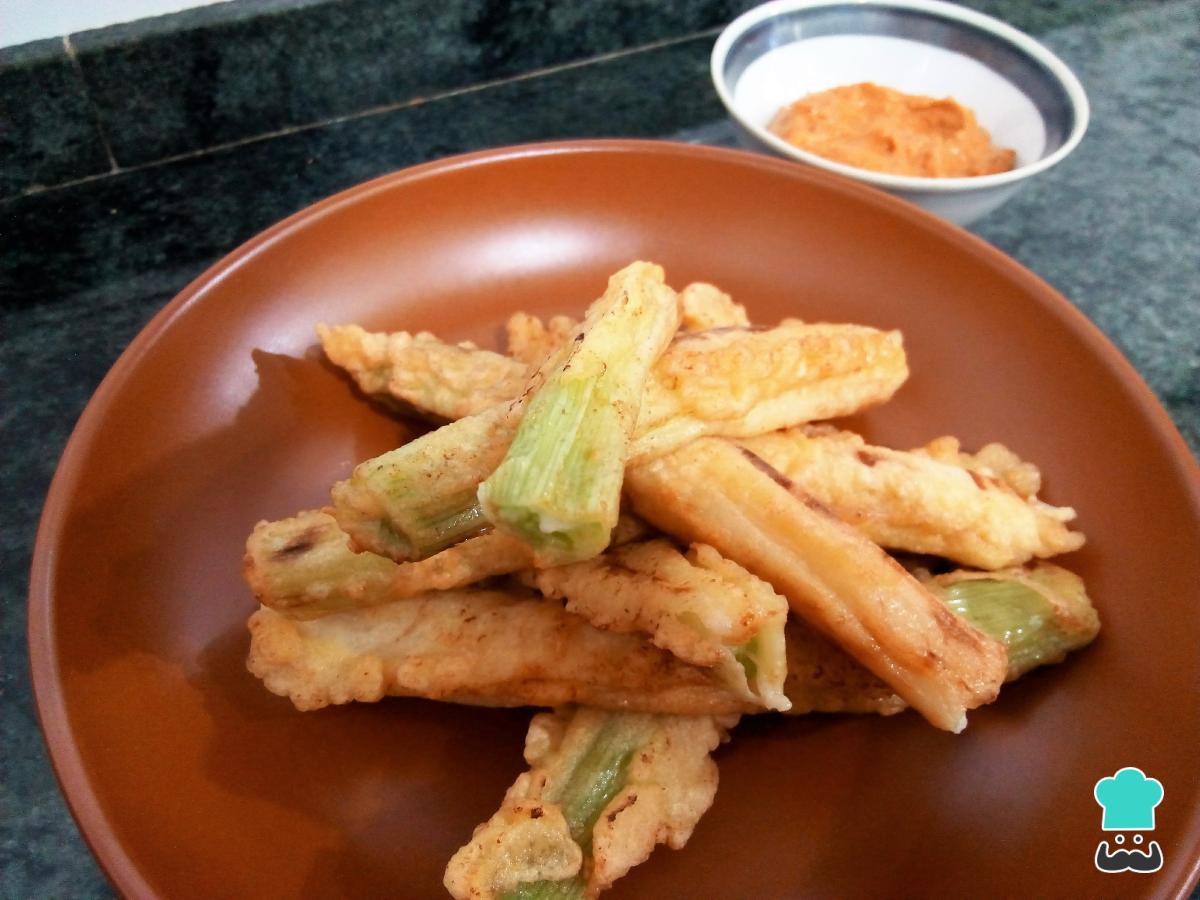 Receta de Calçots rebozados en tempura
